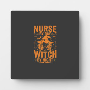 Plaque Photo Conception de sorcière infirmière Halloween