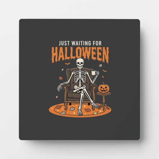 Plaque Photo Conception de squelette juste pour Halloween_1 (Devant)