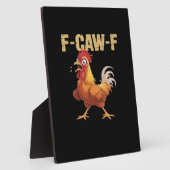 Plaque Photo Conception de style rétro de poulet F Caw F drôle (Côté)