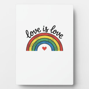 Plaque Photo Conception de t-shirt cœur arc-en-ciel vintage Lov