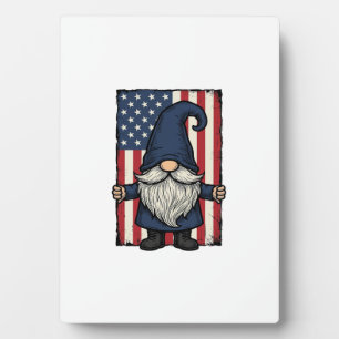 Plaque Photo Conception de T-shirt de drapeau vintage Gnome pat