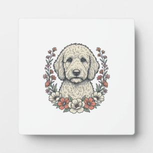 Plaque Photo Conception de T-Shirt de Portrait de Chien Bouclé