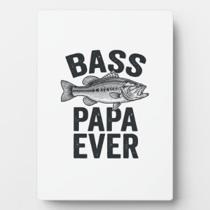 Plaque Photo Conception de T-shirt Papa de pêche vintage Bass P