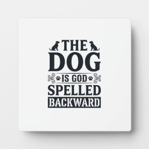 Plaque Photo Conception de t-shirt vintage Dog Is God écrit à l