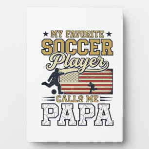 Plaque Photo Conception de T-shirt vintage Papa de football drô