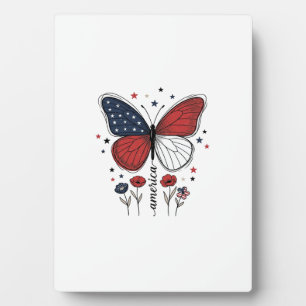 Plaque Photo Conception de T-shirt vintage papillon patriotique