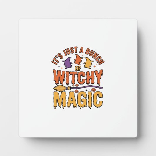Plaque Photo Conception de typographie Halloween magique ensorc (Devant)