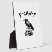 Plaque Photo Conception d'humour gothique crâne de corbeau F Ca (Côté)