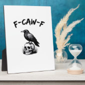 Plaque Photo Conception d'humour gothique crâne de corbeau F Ca (Côté)