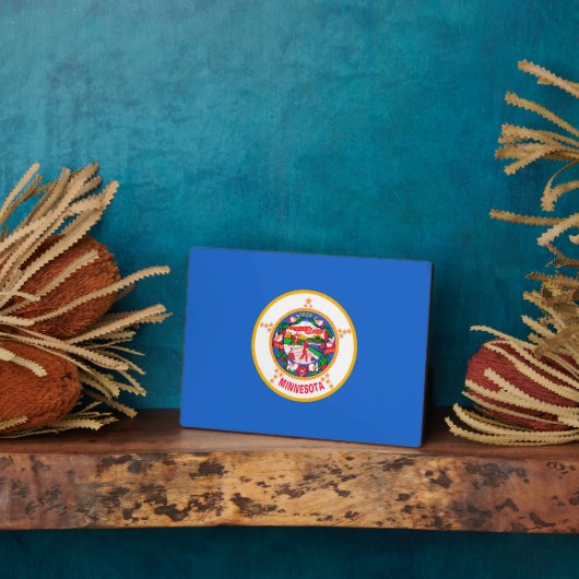 Plaque Photo Conception du drapeau de l'État du Minnesota (Côté)