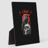 Plaque Photo Conception esthétique drôle de corbeau F-Caw-F (Côté)