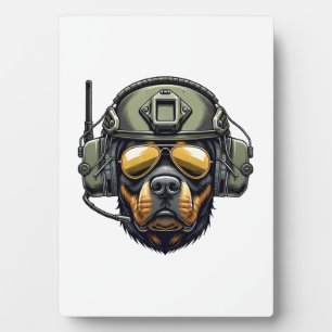 Plaque Photo Conception Militaire Rottweiler