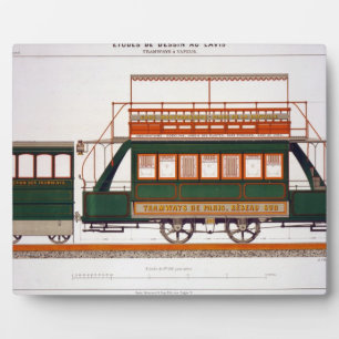Plaque Photo Conception pour un tramway à vapeur, planche 126 d