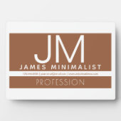 Plaque Photo Conception professionnelle moderne et minimale | B (Devant)