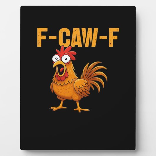 Plaque Photo Conception simple essentielle de F-Caw-F-Poulet (Devant)