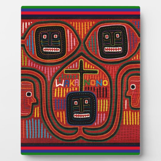 Plaque Photo Conception tribale de Cuna (Devant)