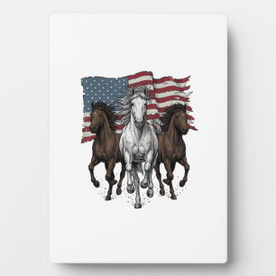 Plaque Photo Conception vectorielle de chevaux courant patrioti