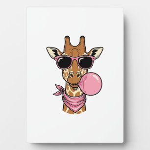 Plaque Photo Conception vectorielle de chewing-gum girafe gravu