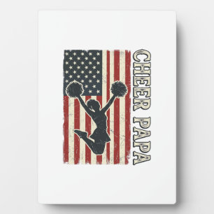 Plaque Photo Conception vintage de drapeau américain USA Papa c