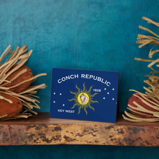 Plaque Photo Conch Republic Flag (Côté)