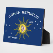 Plaque Photo Conch Republic Flag (Côté)