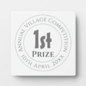 Plaque Photo Concours 1er Prix Trophée (Devant)
