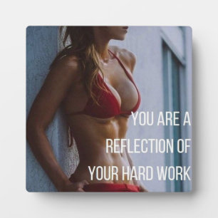 Plaque Photo Condition physique féminine Mots inspirants - Trav