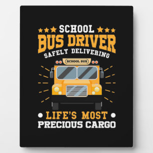 Plaque Photo Conducteur de bus scolaire en toute sécurité