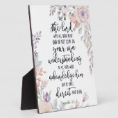 Plaque Photo Confiance dans le Seigneur floral (Côté)