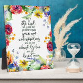 Plaque Photo Confiance dans le Seigneur floral (Côté)