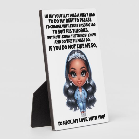 Plaque Photo CONFIANCE et bonne histoire .... (Côté)