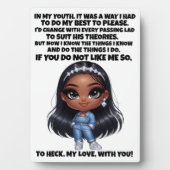 Plaque Photo CONFIANCE et bonne histoire .... (Devant)