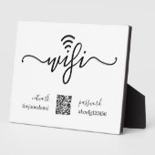 Plaque Photo Connexion du mot de passe Wifi avec code QR / code (Côté)