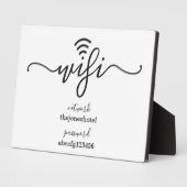 Plaque Photo Connexion du mot de passe Wifi | Simplement droite (Côté)