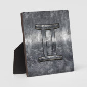 Plaque Photo Connexion Gemini Zodiac style acier industriel (Recto)