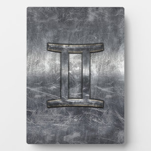 Plaque Photo Connexion Gemini Zodiac style acier industriel