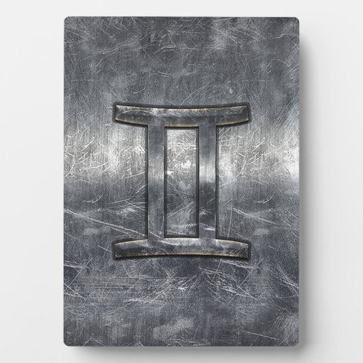 Plaque Photo Connexion Gemini Zodiac style acier industriel (Devant)