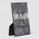 Plaque Photo Connexion Gemini Zodiac style acier industriel (Côté)