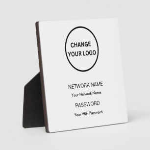Plaque Photo Connexion réseau Wifi et mot de passe personnalisé