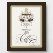 Plaque Photo Conserver le calme et boire un café - Mode Art Chi (Devant)