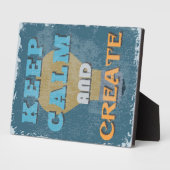 Plaque Photo Conserver Le Calme Et Créer (Côté)