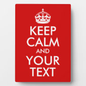Plaque Photo Conserver le calme et le texte (Devant)