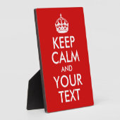 Plaque Photo Conserver le calme et le texte (Côté)