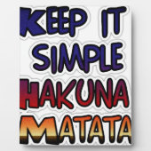 Plaque Photo Conserver Simple Hakuna Matata Art Print (Devant)