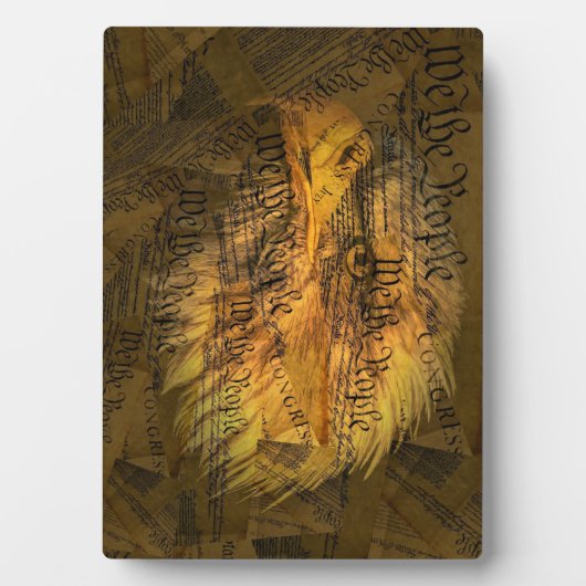 Plaque Photo Constitution American Bald Eagle (Devant)