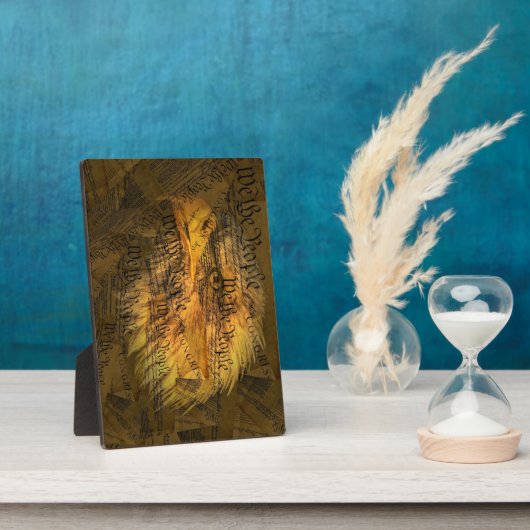 Plaque Photo Constitution American Bald Eagle (Côté)