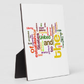 Plaque Photo Constitution des États-Unis Préambule Mot Cloud (Côté)