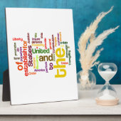 Plaque Photo Constitution des États-Unis Préambule Mot Cloud (Côté)