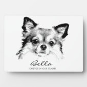 Plaque Photo Contempary Pour Toujours Dans Notre Coeur Pet Memo (Devant)