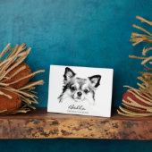 Plaque Photo Contempary Pour Toujours Dans Notre Coeur Pet Memo (Côté)